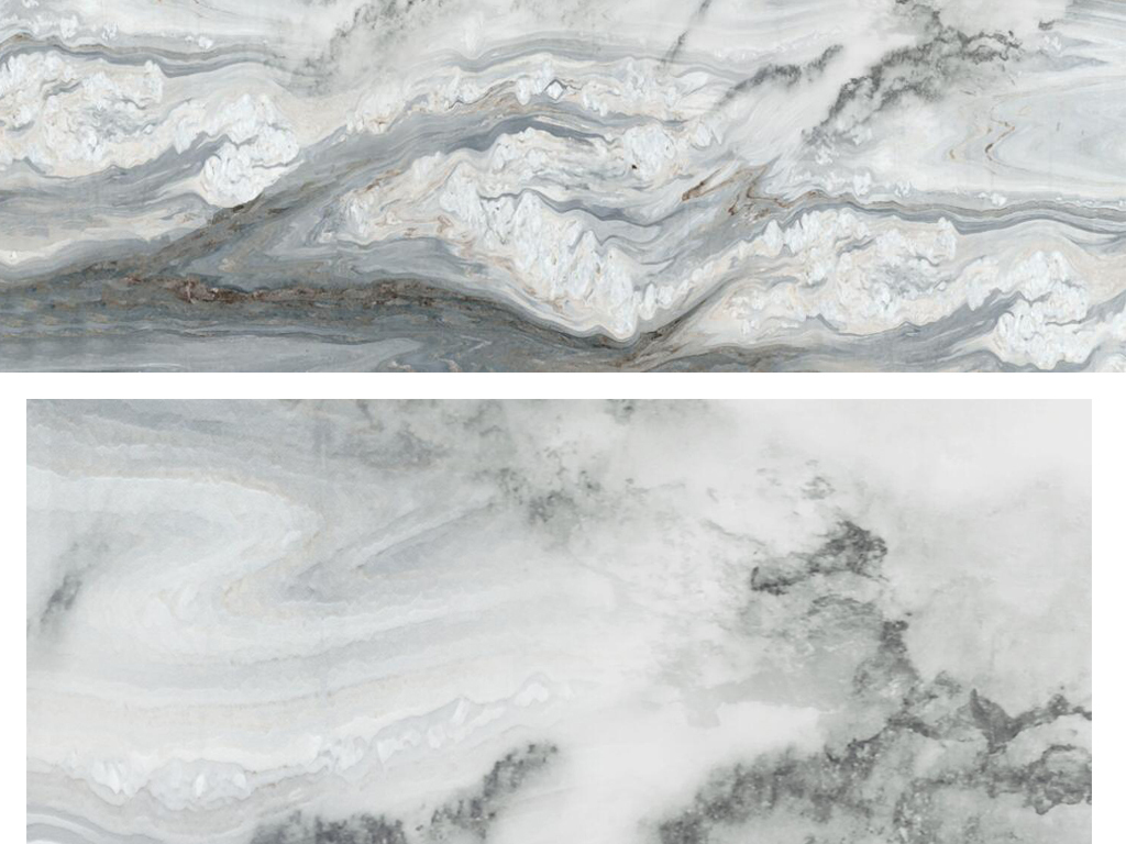 大理石紋中式水墨山水畫(huà)錦繡山河石材背景墻